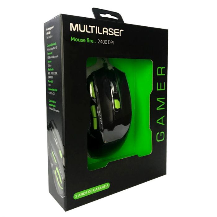 multilaser mouse fire 2400 dpi